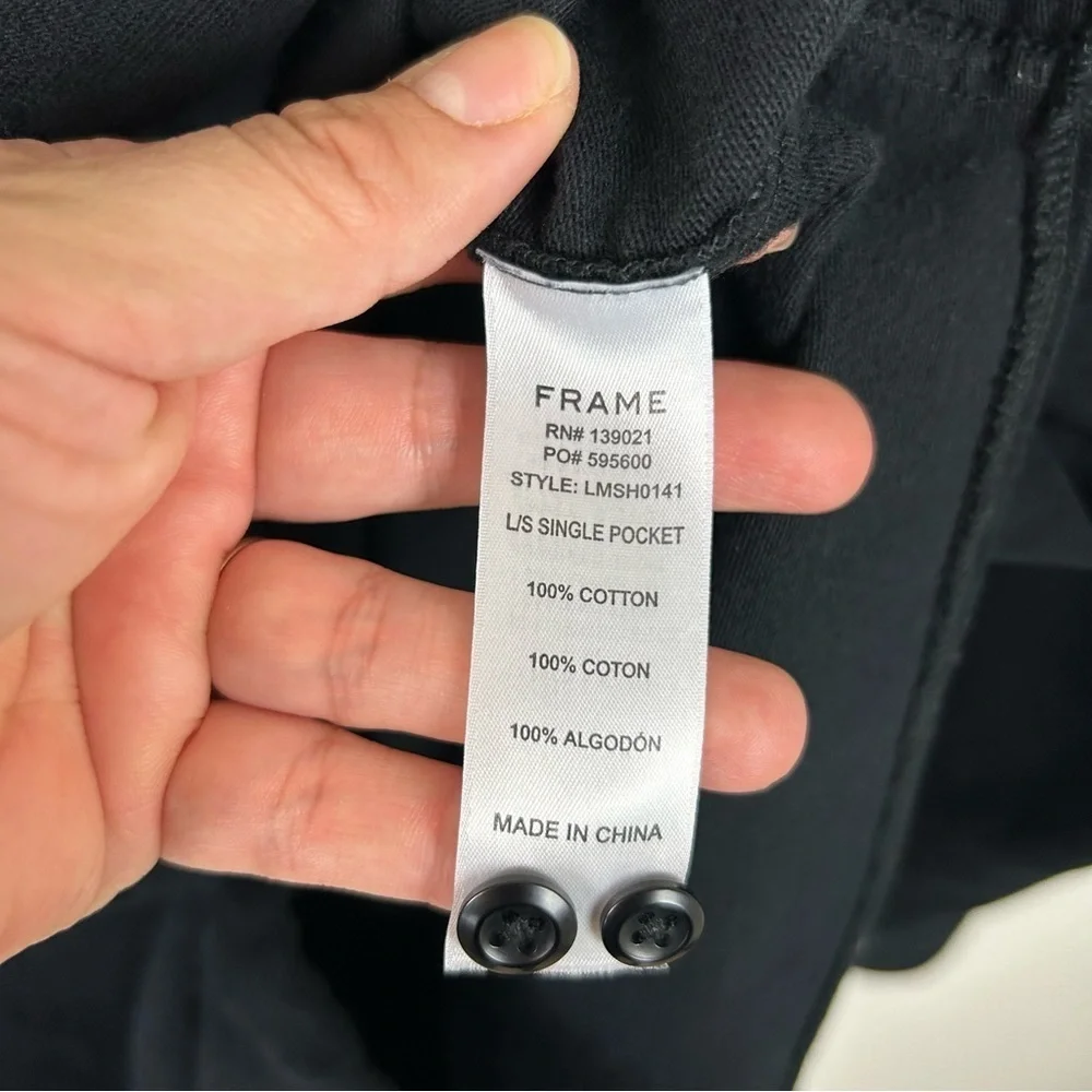 FRAME Men's Long Sleeve cotton single pocket button down slim fit size: XXL - Picture 7 of 10